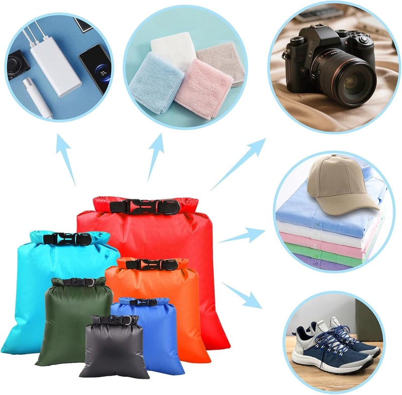 ILZAR Store 6PCS Dry Bags Waterproof, Lightweight Dry Bags for Kayaking Waterproof，Outdoor Waterproof Bag for Kayaking Hiking Boating Camping - Image 5